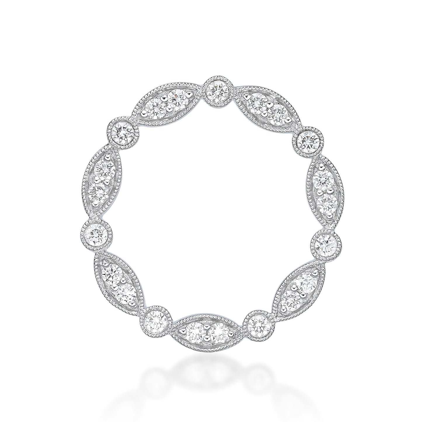 Round Brilliant Cut  Diamond Circle Pendant image 0