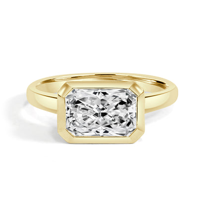 Long Radiant Cut Lab Grown Engagement Ring image 0