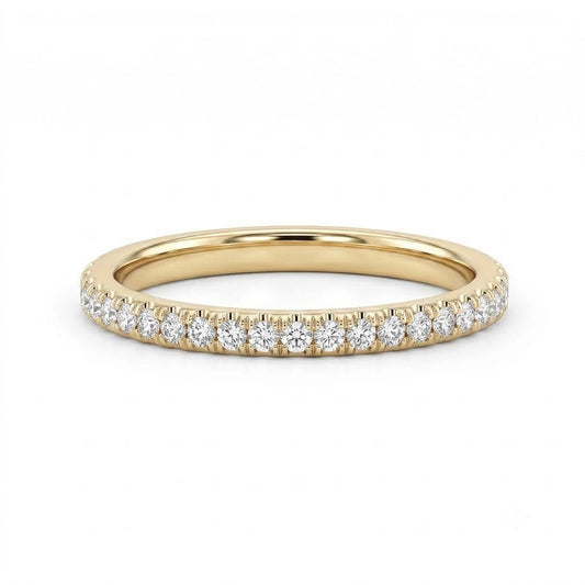 Round Brilliant Cut Natural Diamond Wedding Ring