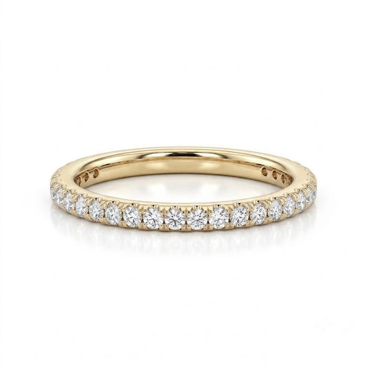 Round Brilliant Cut Natural Diamond Wedding Ring