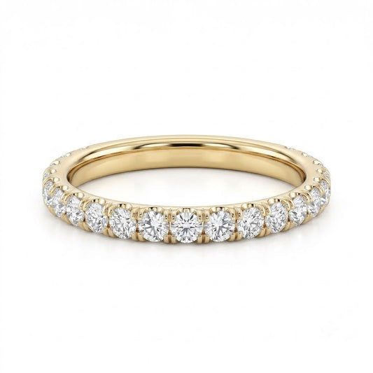 Round Brilliant Cut Natural Diamond Wedding Ring
