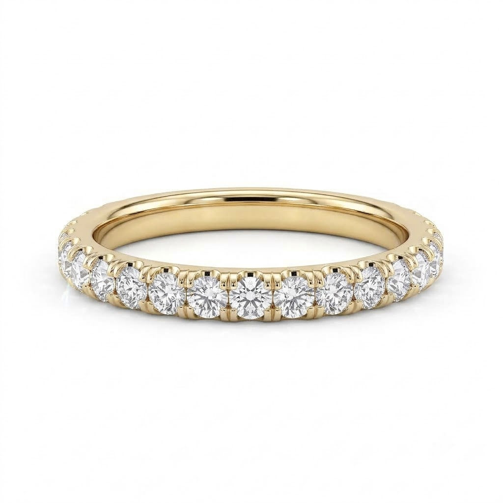 Round Brilliant Cut Natural Diamond Wedding Ring