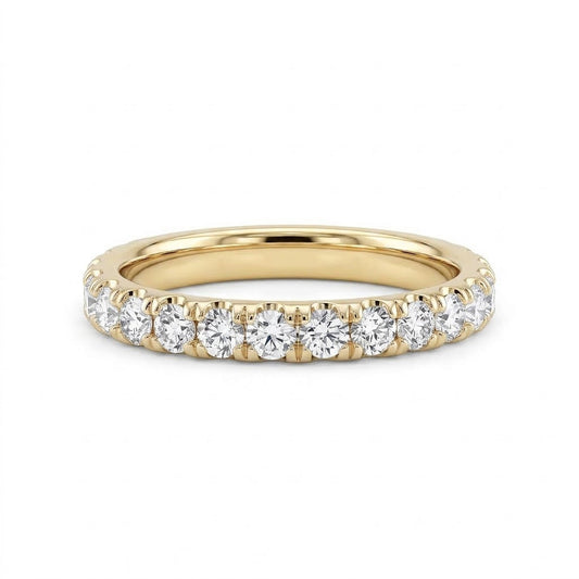 Round Brilliant Cut Natural Diamond Wedding Ring