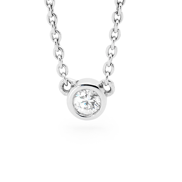 Round Brilliant Cut Diamond Necklace - Fine Gold Chain | Diamonds Intl.