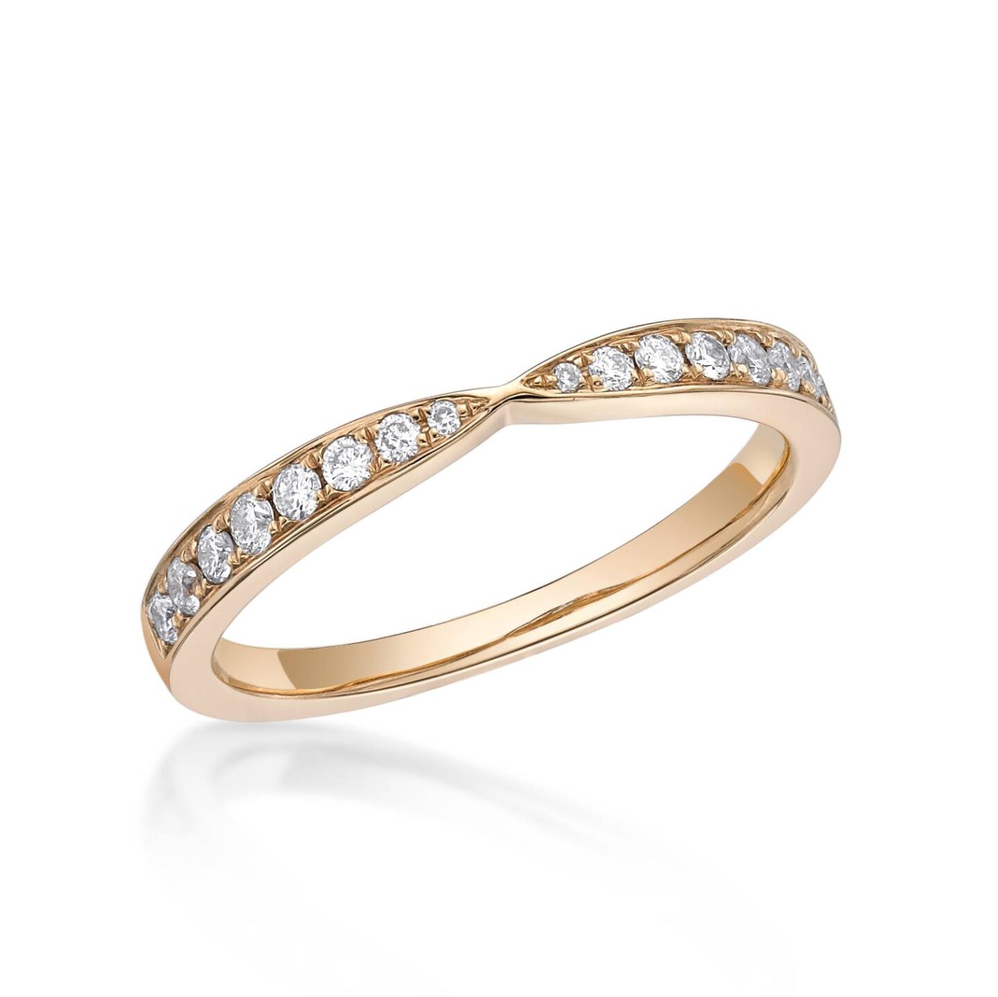 Pinched Centre Diamond Band