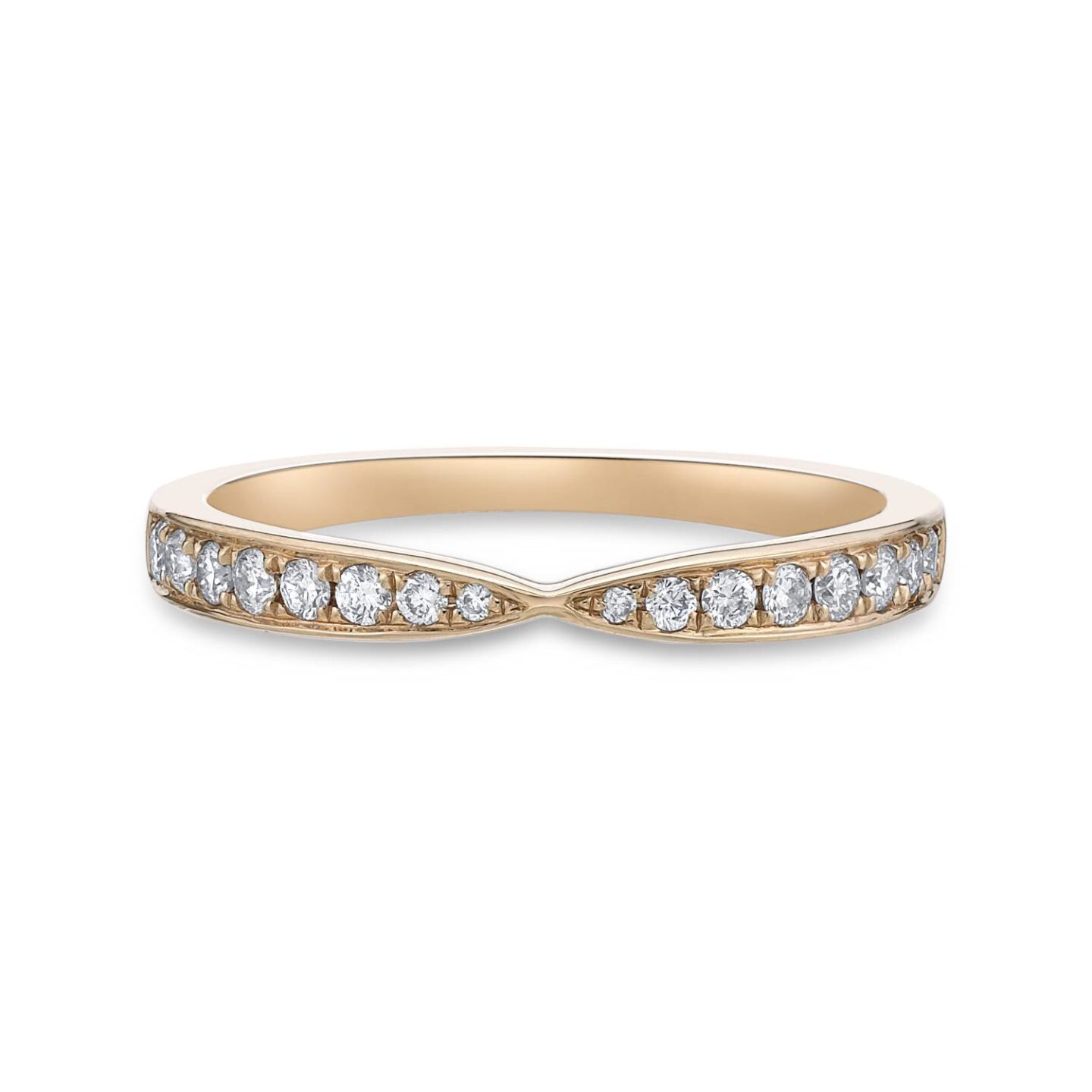 Pinched Centre Diamond Band