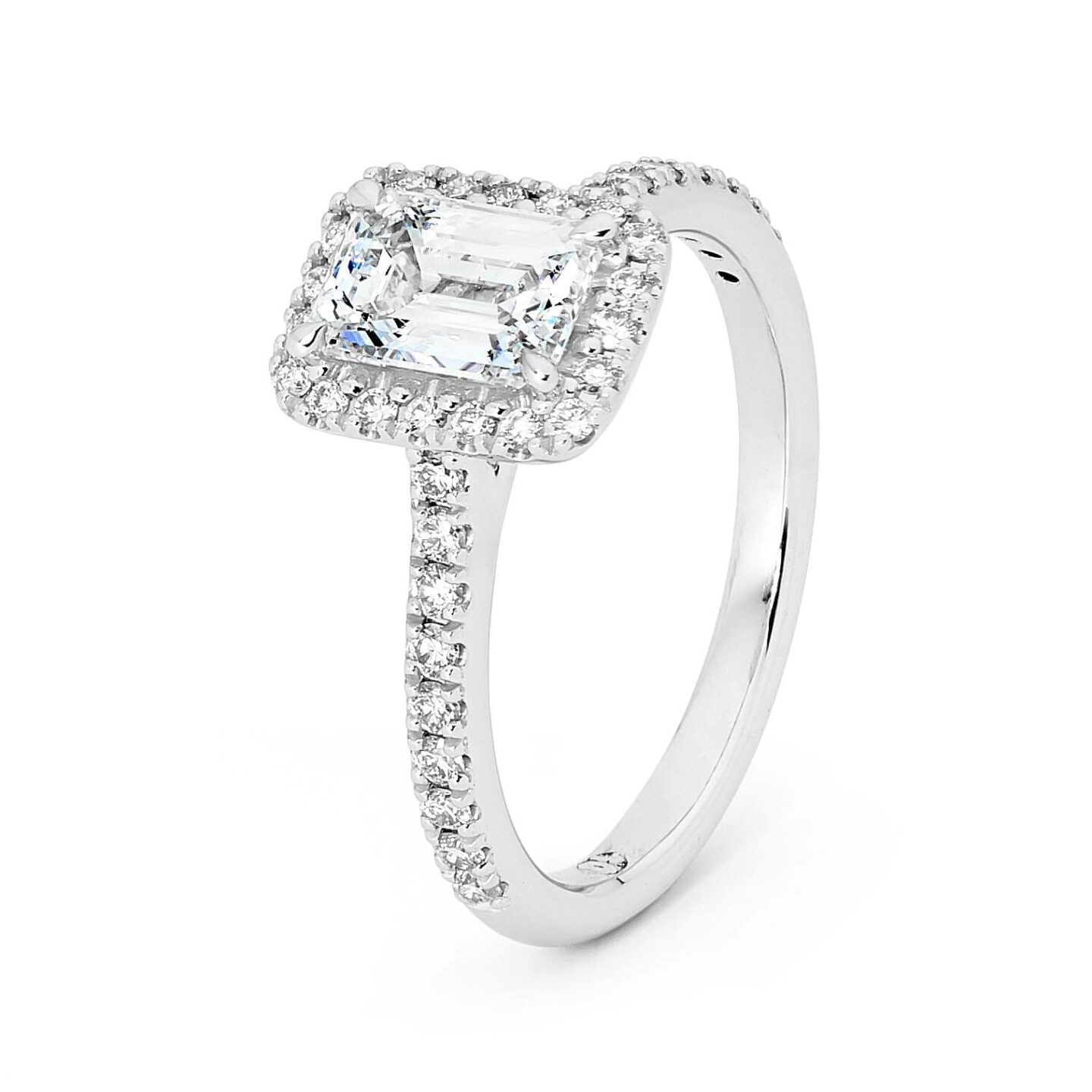 Estelle – Emerald Cut Diamond Engagement Ring