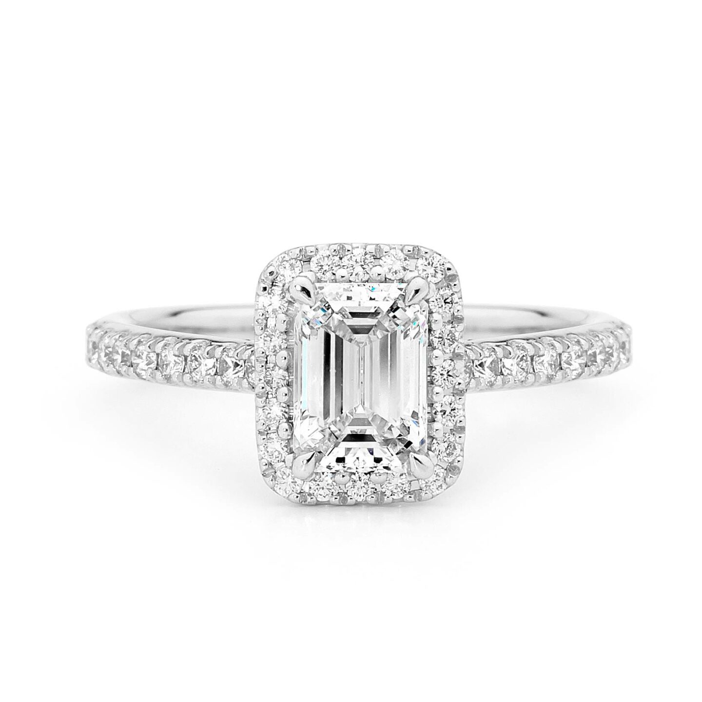 Estelle – Emerald Cut Diamond Engagement Ring