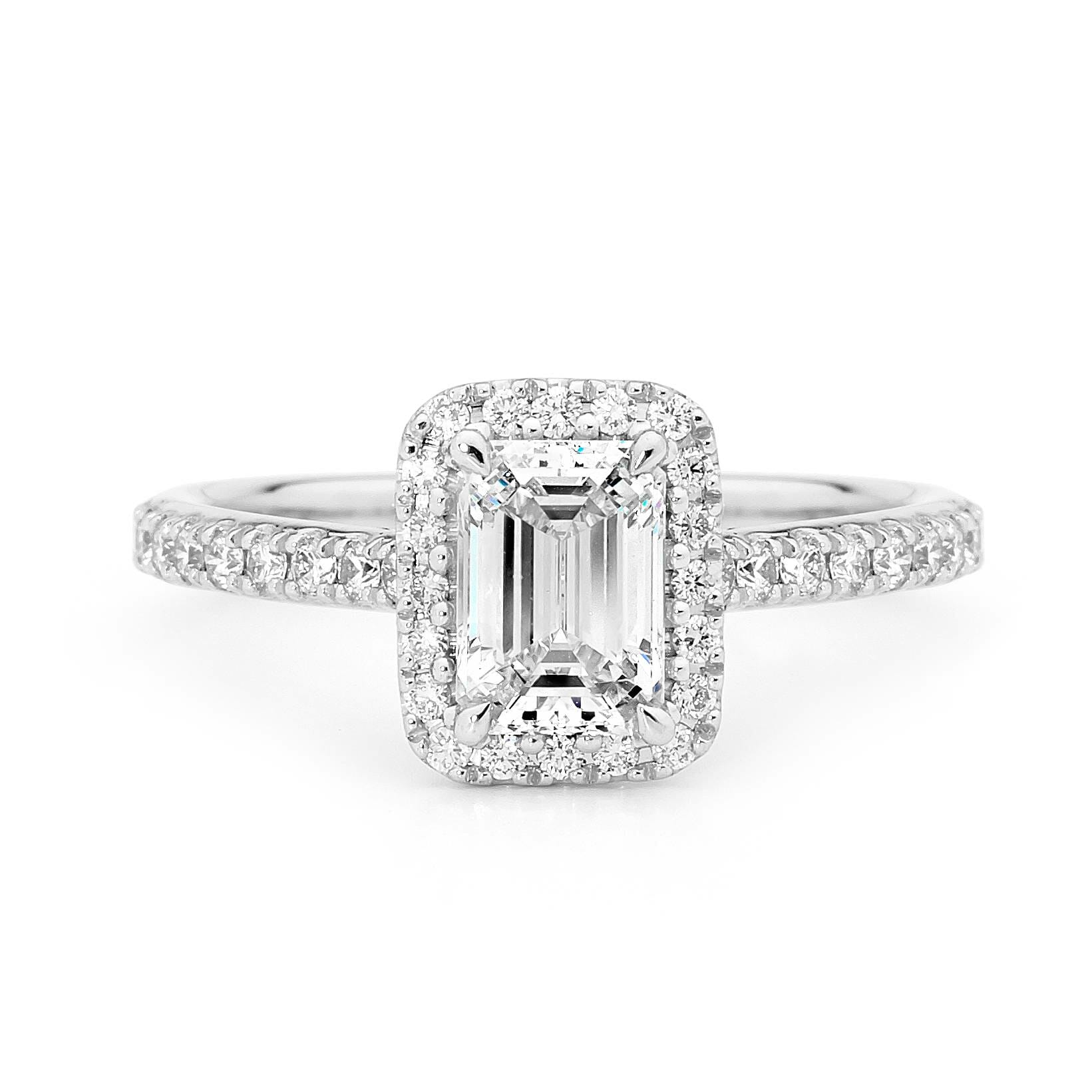 Emerald Cut Diamond Engagement -Ring