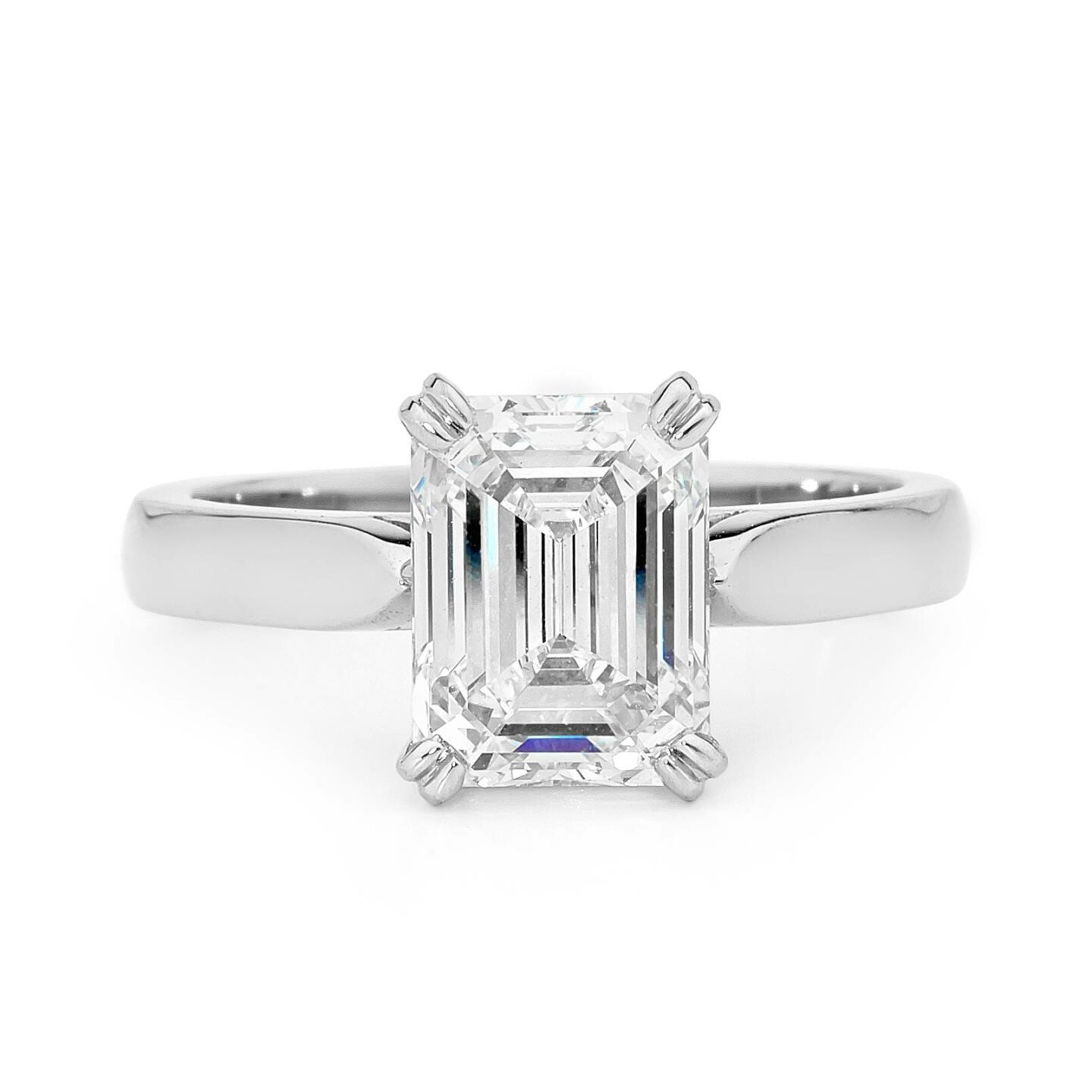 Emerald cut Diamond Engagement -Ring