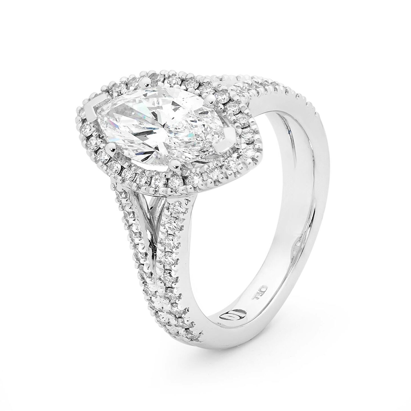 Electra - Marquise Cut Diamond Engagement Ring