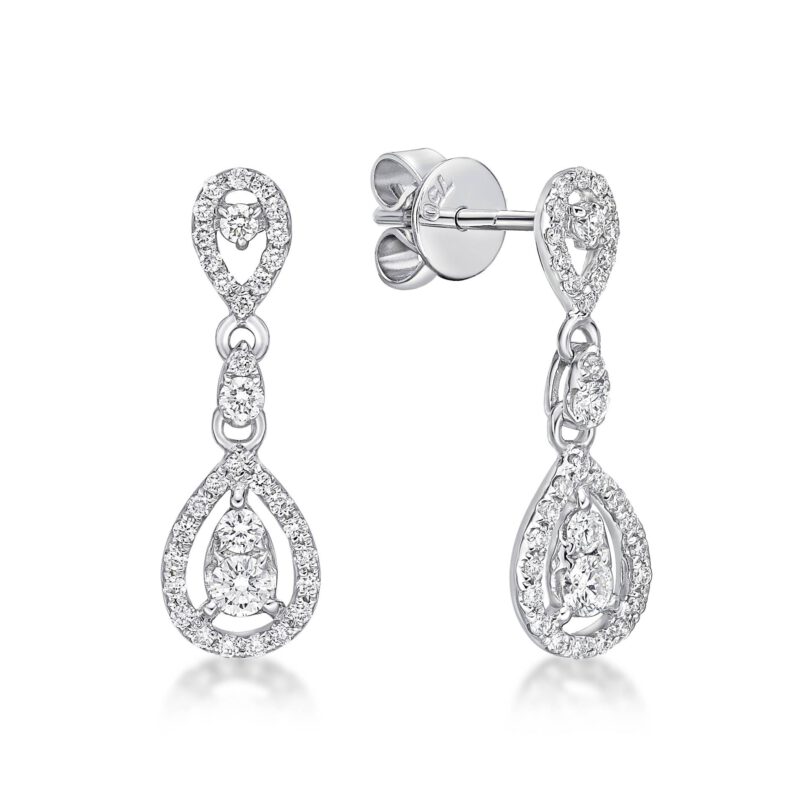 drop down diamond earrings